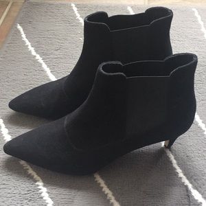 J. Crew Suede kitten heel bootie